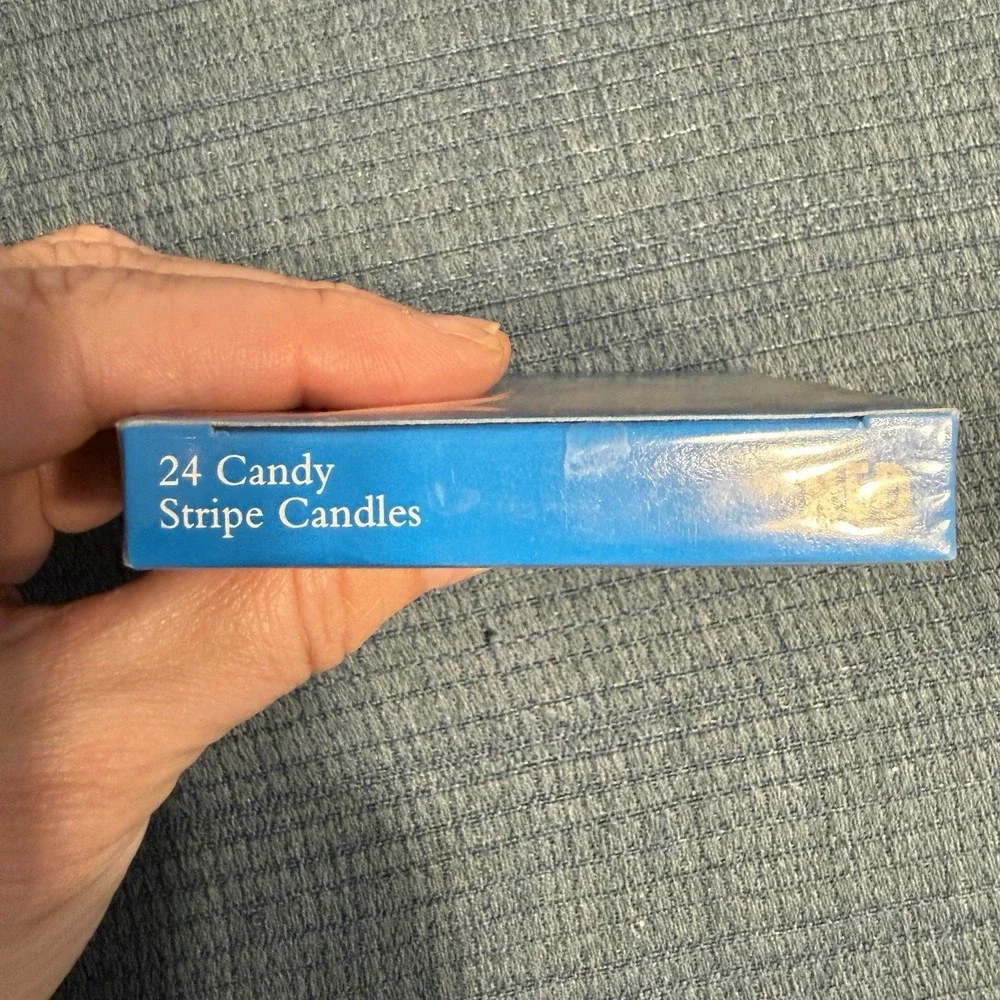 Vintage Dec A Cake Birthday Candles Red Stripe 24 Per Pack